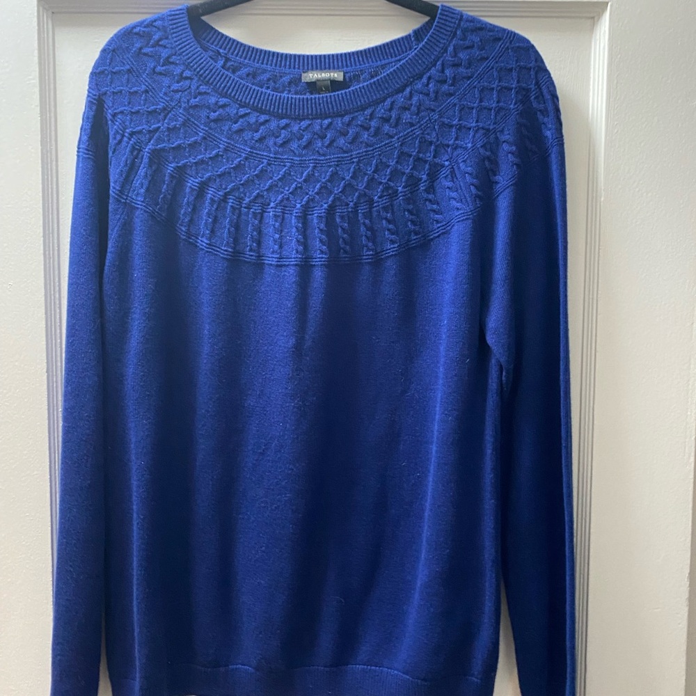 Talbots Royal Blue Crewneck Sweater women